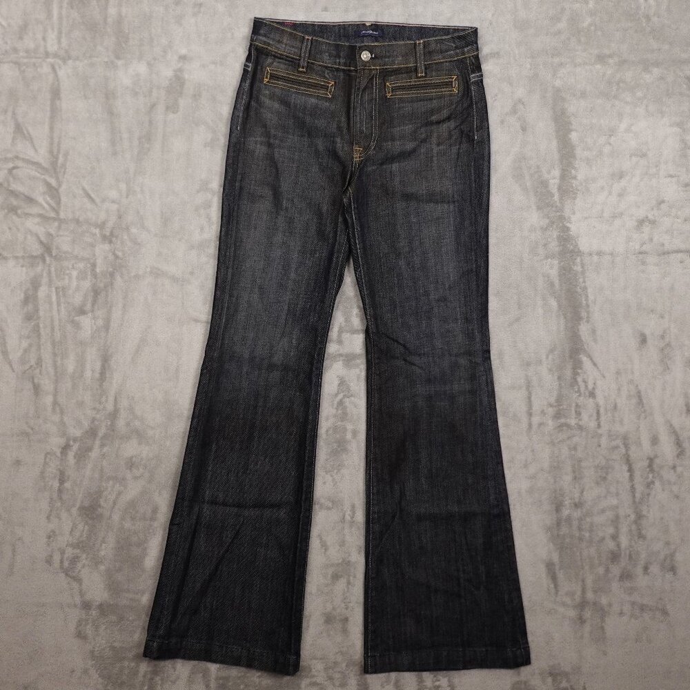 7 for all Mankind jeans flare mid‎ rise women's 29 blue denim